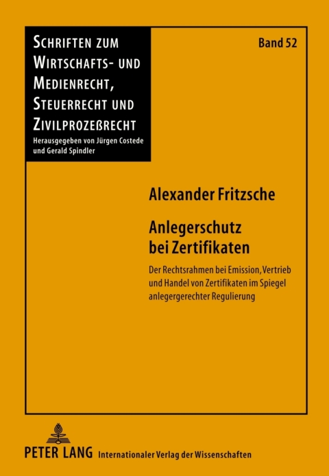 Cover image for book Anlegerschutz bei Zertifikaten