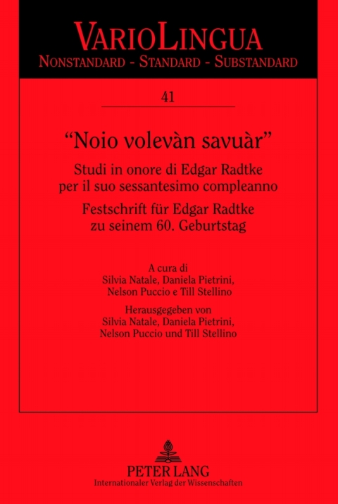 Cover image for book «Noio volevàn savuàr»