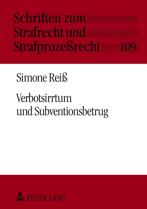 Cover image for book Verbotsirrtum und Subventionsbetrug