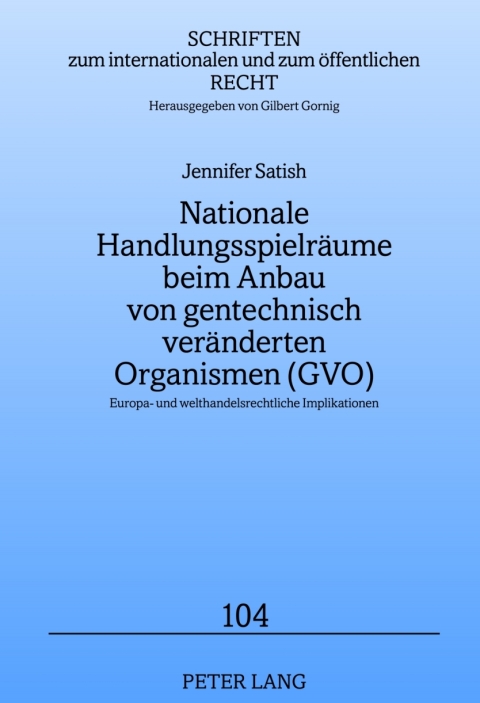 Cover image for book Nationale Handlungsspielraeume beim Anbau von gentechnisch veraenderten Organismen (GVO)