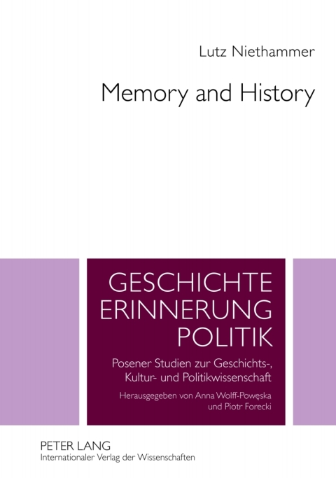 Cover image for book Memory and History