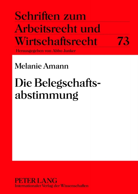 Cover image for book Die Belegschaftsabstimmung