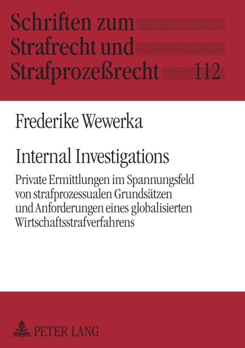 Cover image for book Internal Investigations
