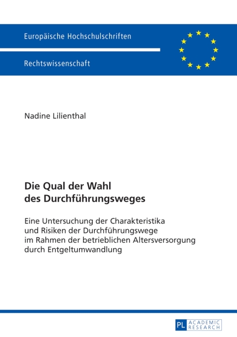 Cover image for book Die Qual der Wahl des Durchfuehrungsweges