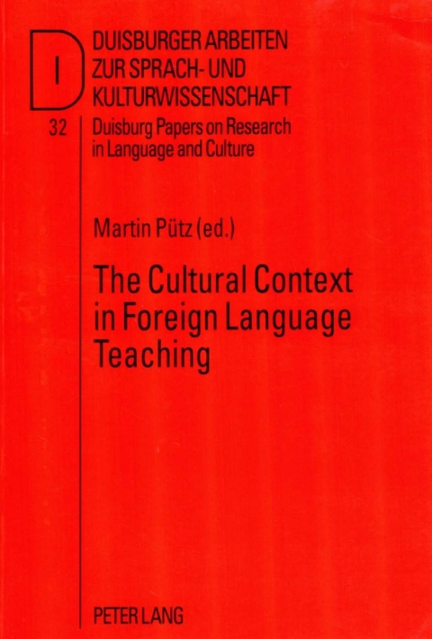 Cover image for book The Cultural Context in Foreign Language Teaching