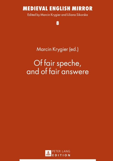 Cover image for book Of fair speche, and of fair answere