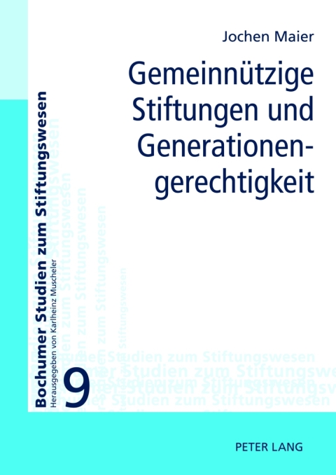 Cover image for book Gemeinnuetzige Stiftungen und Generationengerechtigkeit