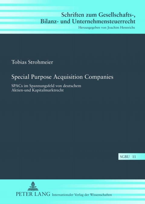 Cover image for book Special Purpose Acquisition Companies