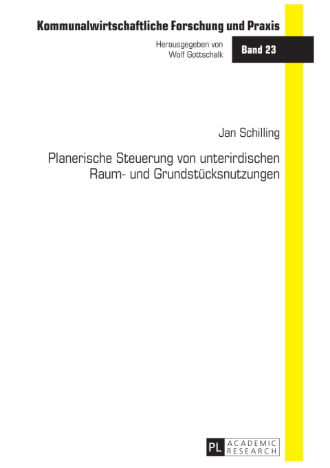 Cover image for book Planerische Steuerung von unterirdischen Raum- und Grundstuecksnutzungen
