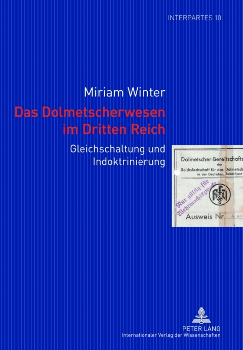 Cover image for book Das Dolmetscherwesen im Dritten Reich
