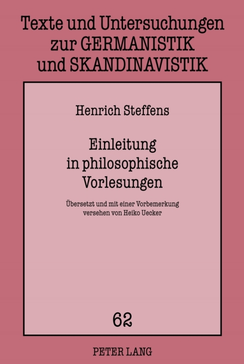 Cover image for book Einleitung in philosophische Vorlesungen