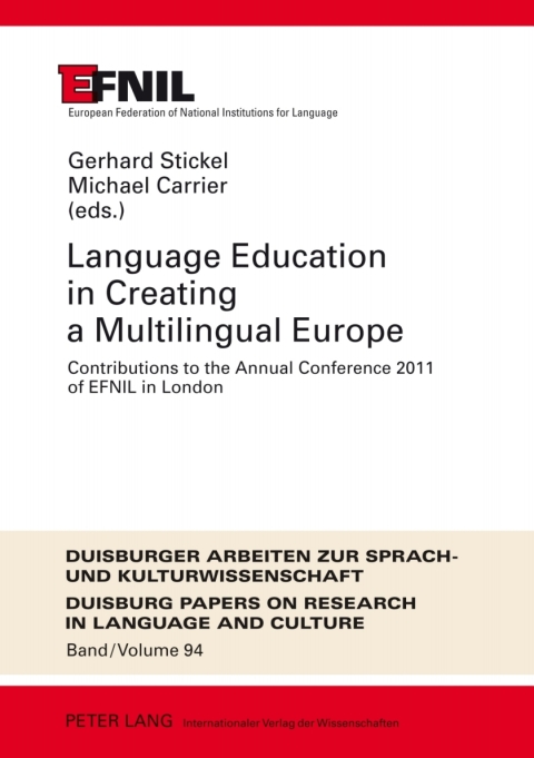Cover image for book Language Education in Creating a Multilingual Europe