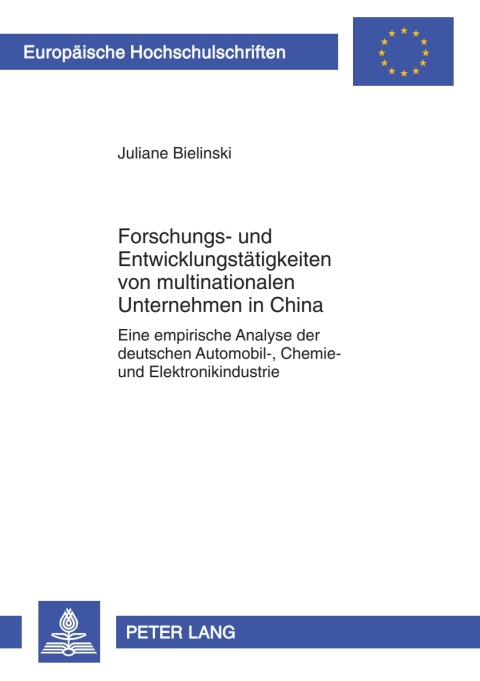 Cover image for book Forschungs- und Entwicklungstaetigkeiten von multinationalen Unternehmen in China