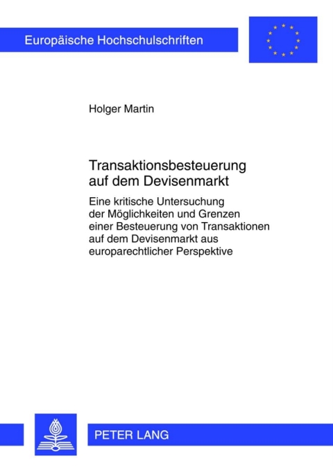 Cover image for book Transaktionsbesteuerung auf dem Devisenmarkt