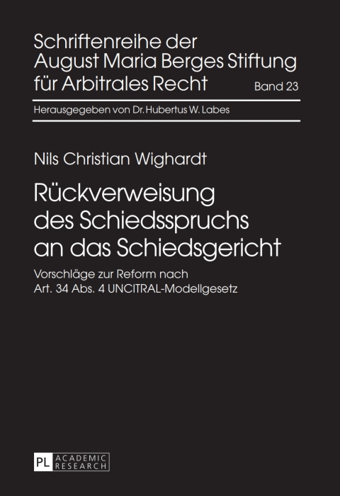Cover image for book Rueckverweisung des Schiedsspruchs an das Schiedsgericht