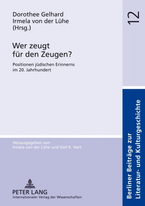 Cover image for book Wer zeugt fuer den Zeugen?