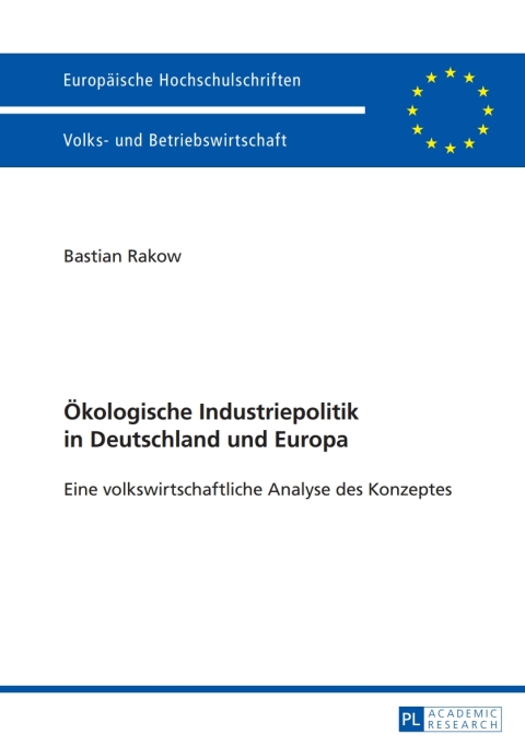 Cover image for book Oekologische Industriepolitik in Deutschland und Europa