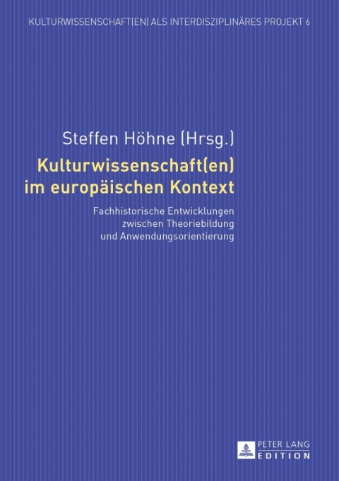 Cover image for book Kulturwissenschaft(en) im europaeischen Kontext
