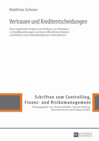 Cover image: Vertrauen und Kreditentscheidungen 1st edition 9783631639283