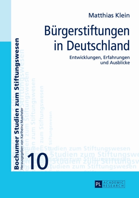 Cover image for book Buergerstiftungen in Deutschland