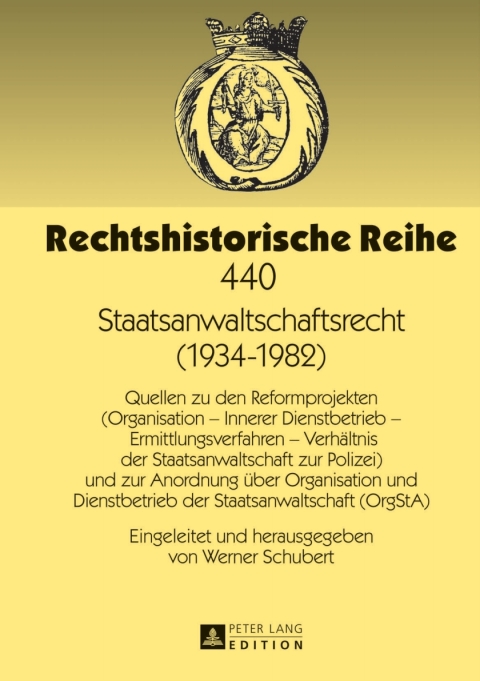 Cover image for book Staatsanwaltschaftsrecht (1934-1982)