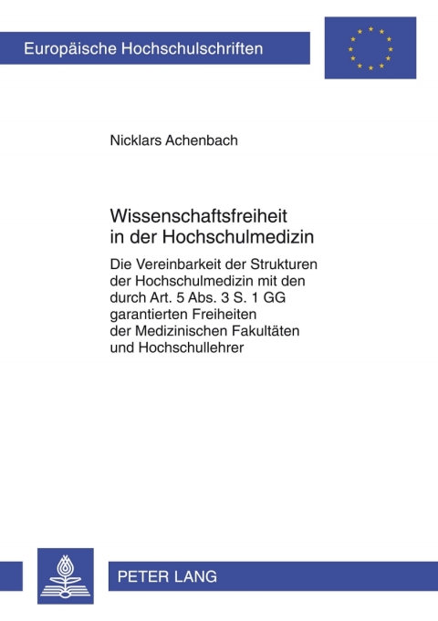 Cover image for book Wissenschaftsfreiheit in der Hochschulmedizin
