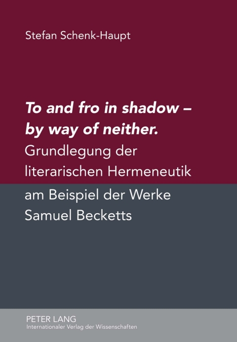 Cover image for book To and fro in shadow – by way of neither