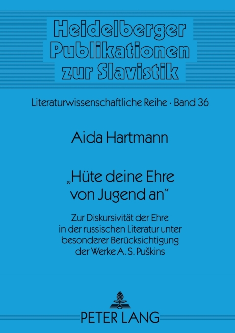 Cover image for book «Huete deine Ehre von Jugend an»