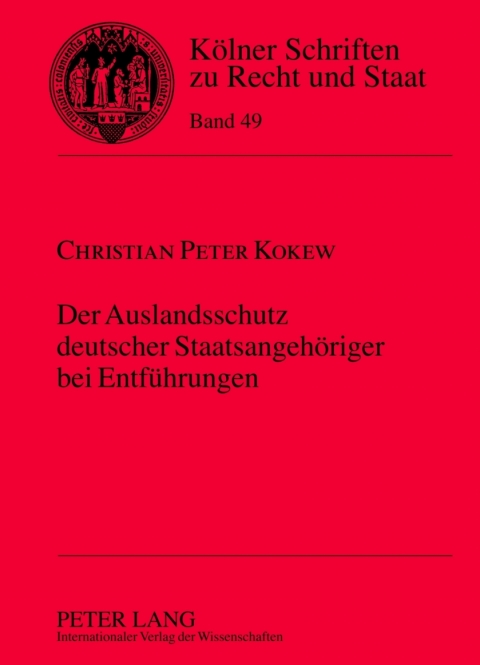 Cover image for book Der Auslandsschutz deutscher Staatsangehoeriger bei Entfuehrungen