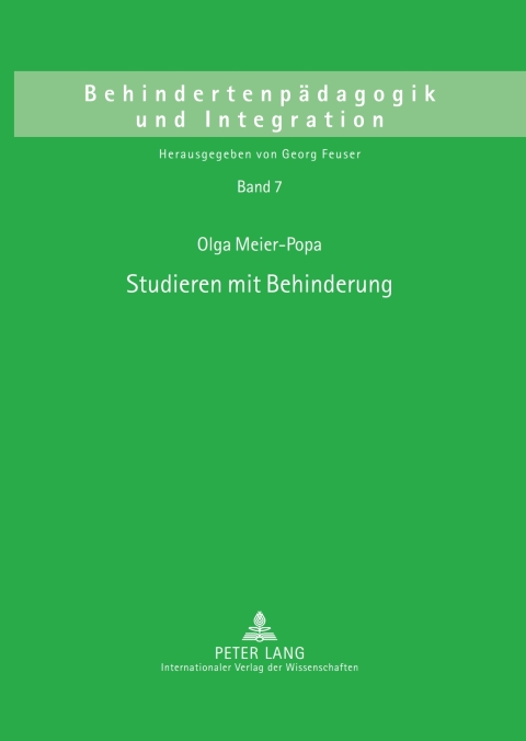Cover image for book Studieren mit Behinderung