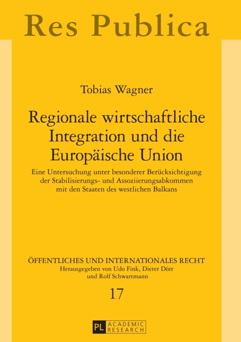 Cover image for book Regionale wirtschaftliche Integration und die Europaeische Union