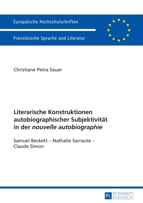 Cover image for book Literarische Konstruktionen autobiographischer Subjektivitaet in der «nouvelle autobiographie»