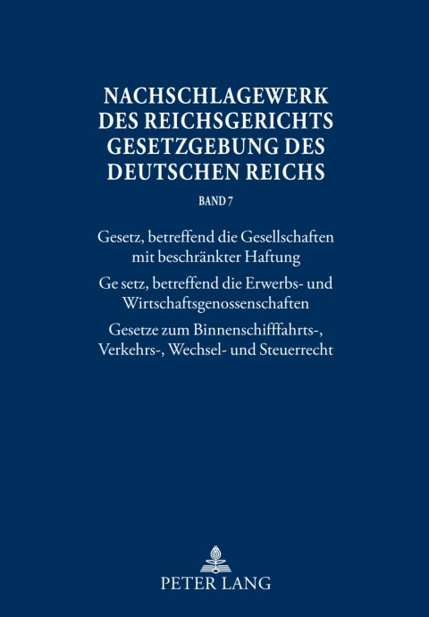Cover image for book Nachschlagewerk des Reichsgerichts – Gesetzgebung des Deutschen Reichs