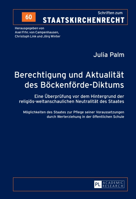 Cover image for book Berechtigung und Aktualitaet des Boeckenfoerde-Diktums
