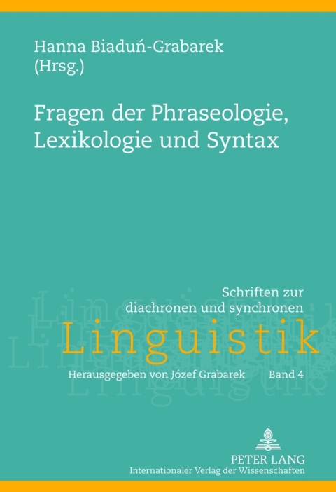 Cover image for book Fragen der Phraseologie, Lexikologie und Syntax
