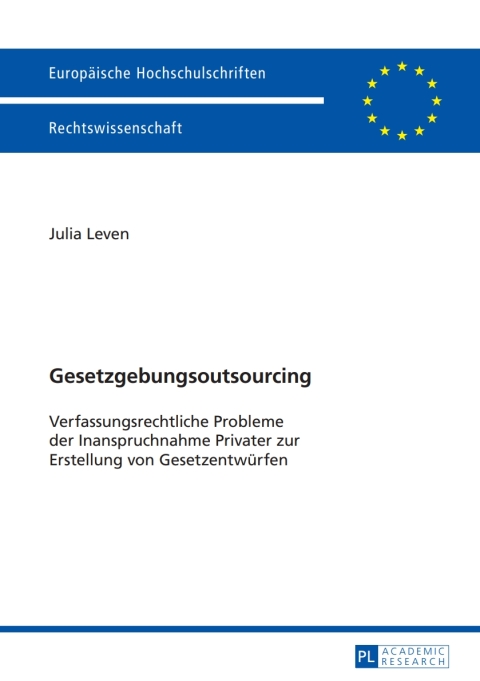 Cover image for book Gesetzgebungsoutsourcing