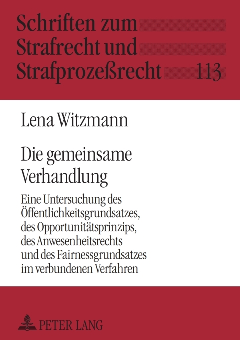 Cover image for book Die gemeinsame Verhandlung