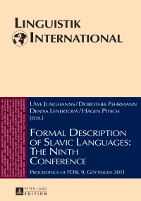 Cover image: Formal Description of Slavic Languages: The Ninth Conference 1st edition 9783631623534