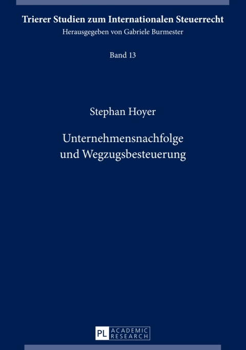 Cover image for book Unternehmensnachfolge und Wegzugsbesteuerung