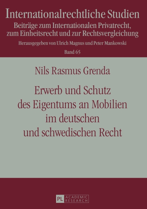 Cover image for book Erwerb und Schutz des Eigentums an Mobilien im deutschen und schwedischen Recht
