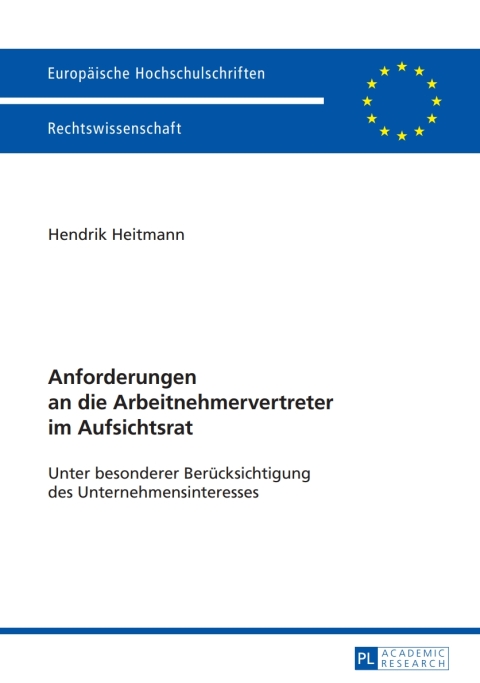 Cover image for book Anforderungen an die Arbeitnehmervertreter im Aufsichtsrat
