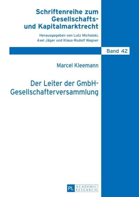 Cover image for book Der Leiter der GmbH-Gesellschafterversammlung