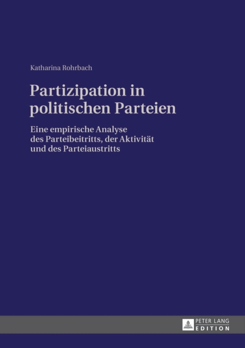 Cover image for book Partizipation in politischen Parteien