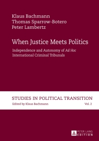 صورة الغلاف: When Justice Meets Politics 1st edition 9783631633564