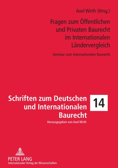 Cover image for book Fragen zum Oeffentlichen und Privaten Baurecht im Internationalen Laendervergleich