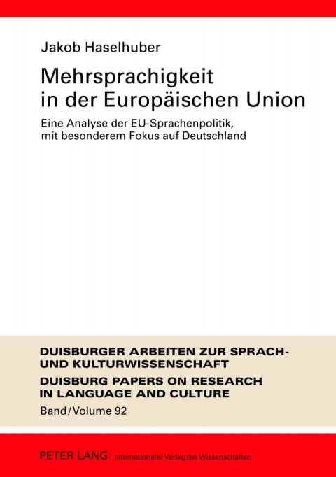 Cover image for book Mehrsprachigkeit in der Europaeischen Union