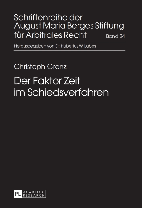 Cover image for book Der Faktor Zeit im Schiedsverfahren