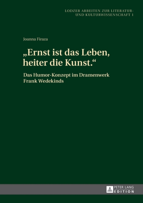 Cover image for book «Ernst ist das Leben, heiter die Kunst.»