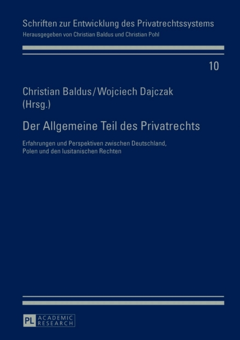 Cover image for book Der Allgemeine Teil des Privatrechts