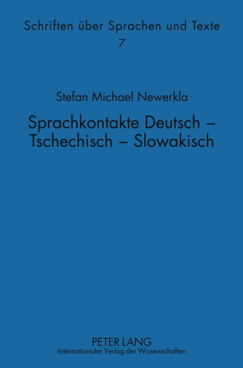 Cover image for book Sprachkontakte Deutsch – Tschechisch –- Slowakisch